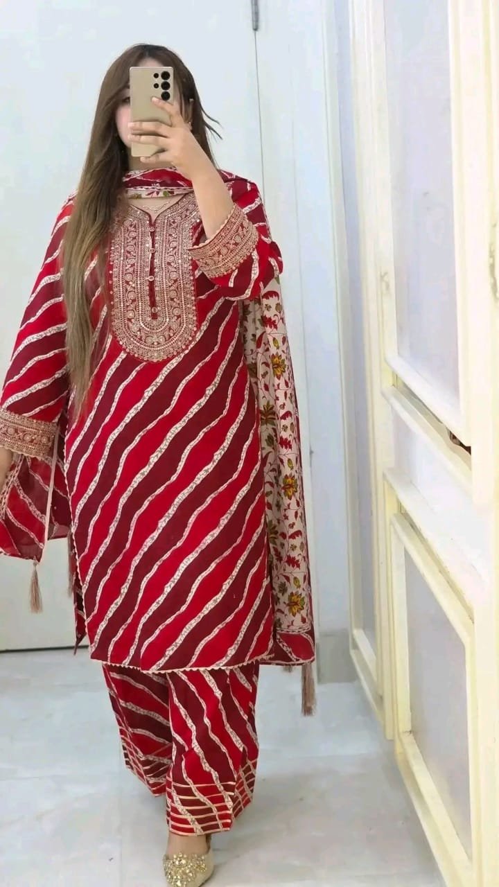 Elegant Sequence Printed 3 Piece Set for Women | Premium Comfortable Outfit - Image 3