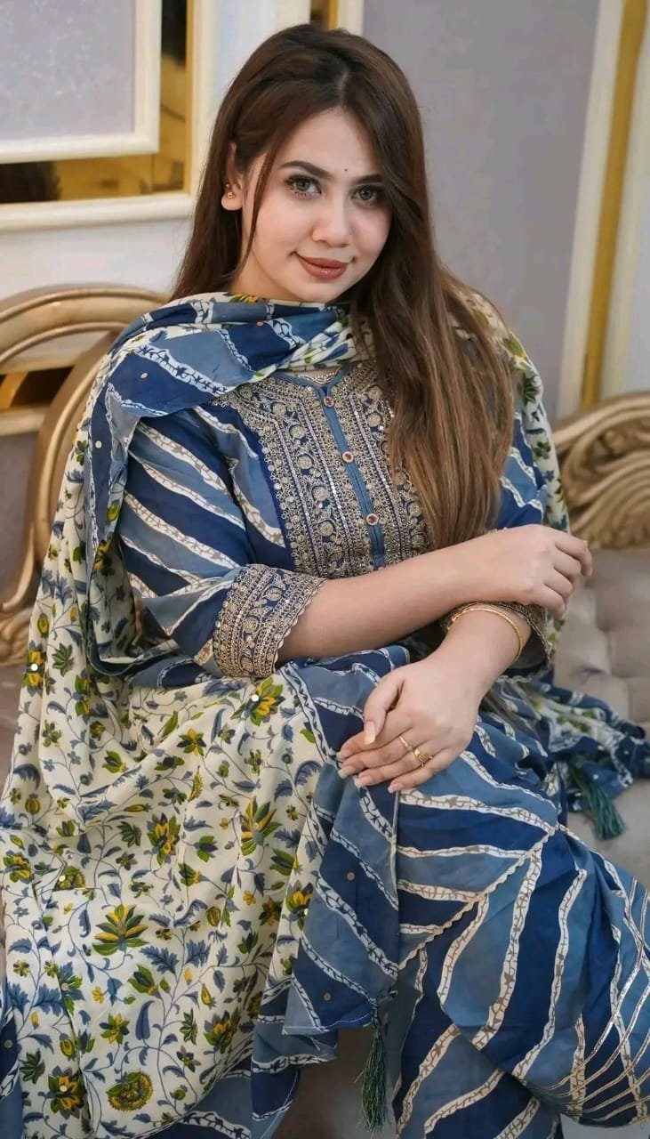 Elegant Sequence Printed 3 Piece Set for Women | Premium Comfortable Outfit